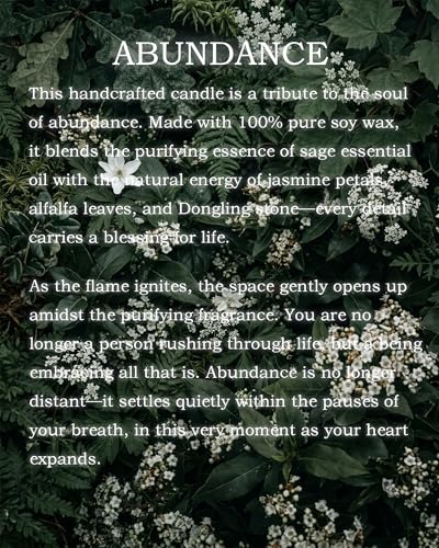 Natural Crystal Candle,Abundance, Crystal Ritual, Spiritual, Money Prosperity, Candle Spell.(Abundance) - style: Abundance