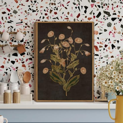 Moody Wildflower Canvas Wall Art 8x10 inch - color: Wild-Mum, size: 8"x10" Natural