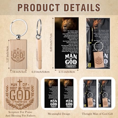 Chiisong 18 Sets Man of God Christian Gift Bulk for Men, Rectangle - style: Rectangle