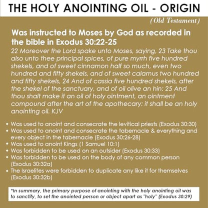 Exodus 30:22-25 Sacred and Holy Anointing Oil, Made from Scratch with Myrrh, Calamus, Cinnamon, Cassia, and Olive Oil Herbal Spices and Essential Oils - 10 mL
