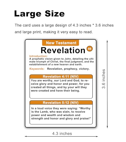 Bible 66 Books Flash Cards: 330 Popular Verses & Essential Information About Each Book