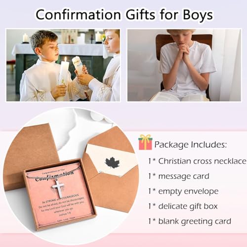 Leyung Baptism Confirmation First Holy Communion Christening Gifts for Boys - color: Confirmation