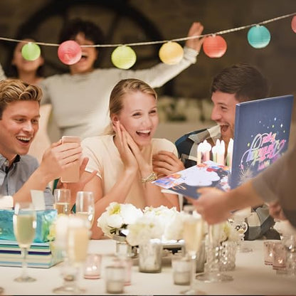 3D pop-up music birthday card - LED Light Cake Greeting Card - color: Cake - Fireworks