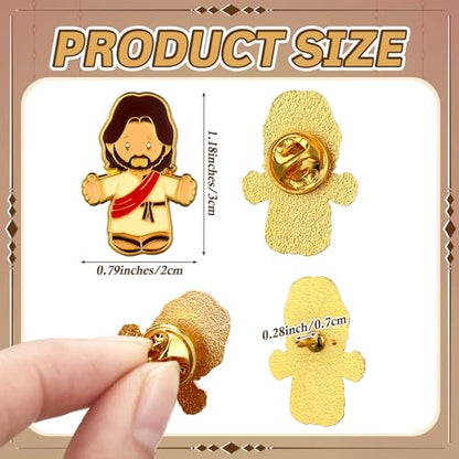 Yinkin Jesus Lapel Pin Bulk Enamel Religious Party - color: Classic Colors