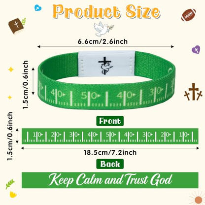 EYxsaxenk Colorful Religious Scripture Daily Bible Verse NFC Bracelets Set - color: Football