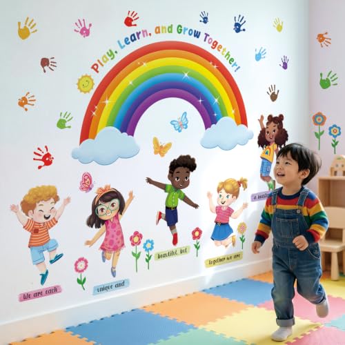 DECOWALL Rainbow Reading Corner Classroom Wall Stickers Decals (SG2-2508) - color: Kids Reading & Play Corner