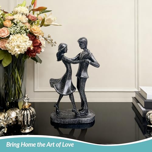 Anniversary Wedding Engagement Gift, Black Dance Statue for Couple - color: Black-dance