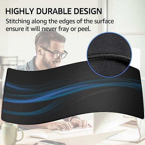 KTRIO Large Gaming Mouse Pad Desk Mat for Gamer, 35.4" x 15.7", Black, XXXL - color: Black Stealth, size: 35.4l x 15.7w Inches