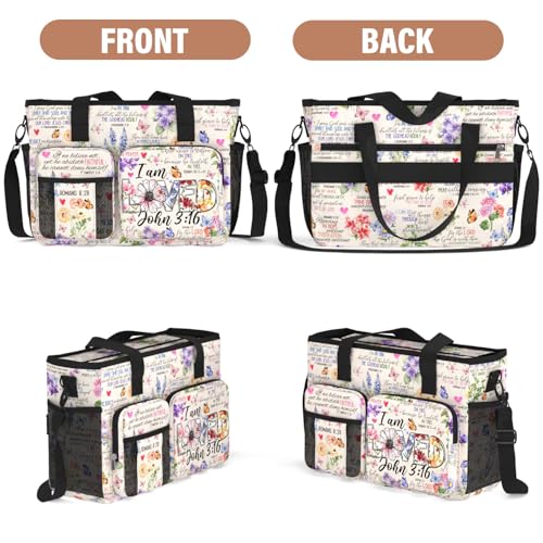 Christian Work Bag for Women Faith Based Gift for Church Tote - color: I Am Loved