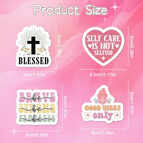 Boho Motivational Stickers for Adults - 100 Pcs Bible Verse Water Bottle Stickers, Religious Inspirational Waterproof Scrapbook Decals, Vinyl Sticker for Laptop Phone Journaling Skateboard - style: Bohemian