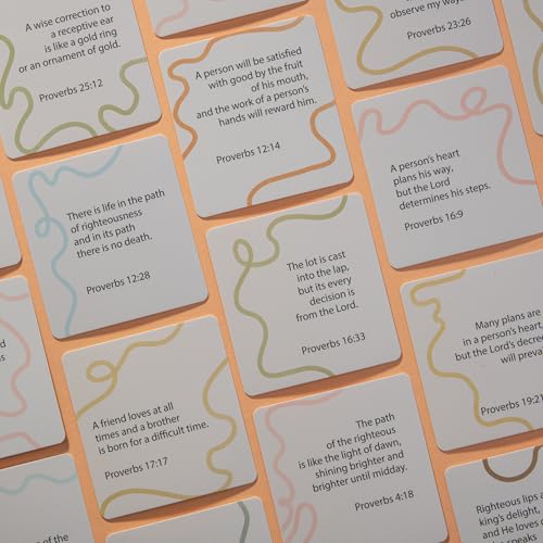 DIVERSEBEE Bible Verse Cards, 60 Unique Prayer Cards (Proverbs Theme) - color: Proverbs