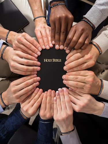 Sureio 15 Pcs Christian Bracelet Scripture Bible Verse Gift - color: Black, White