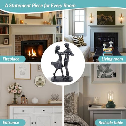 Anniversary Wedding Engagement Gift, Black Dance Statue for Couple - color: Black-dance