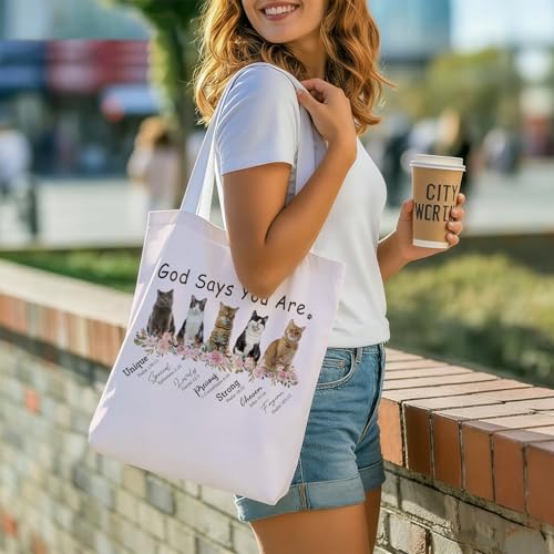 Bible Tote Bags Cute Christian Preppy Canvas Tote Bag Christian Gifts for Women Reusable Shopping Bags(Parent) - color: Bible-5
