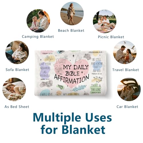 Christian Gifts for Women,Bible Gifts for Women,Christian Blanket 60"x50" - color: Multi-1