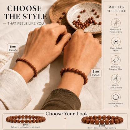 Cherry Tree Collection100PCS 6mm Goldstone Round Bead Craft Kit - color: goldstone, size: 6mm