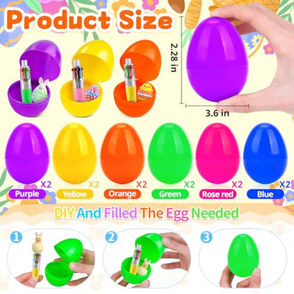 24 Pack Easter Eggs Bulk with Multicolor Pen in One fits Adults - color: Multicolor