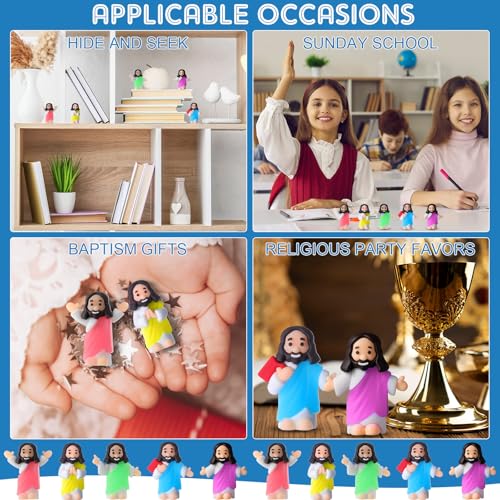 CroBlissful 25 Pcs Little Jesus Figurine Glow in the Dark, Adorable Styles - style: Adorable Styles