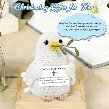 Confirmation Gifts for Women Men Religious Positive Handmade Dove Crochet - style: On Your Confirmation