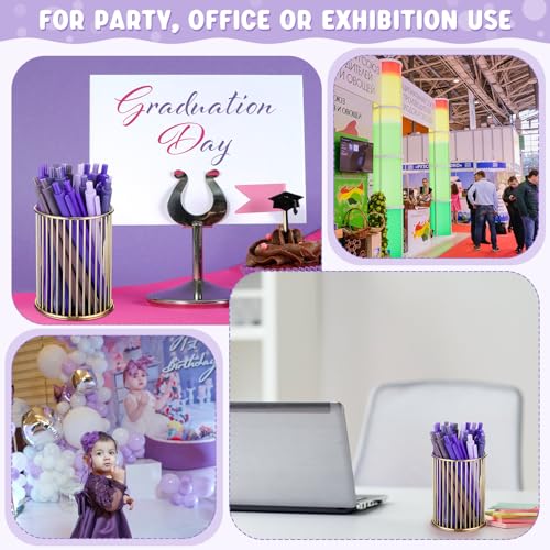 100 Pcs Ballpoint Gel Pens Bulk Retractable, Purple Series - style: Purple Series