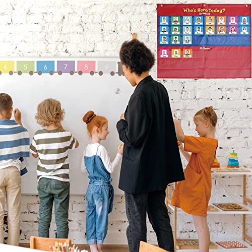 Attendance Pocket Chart for Preschool Who is Here Today, - size: Who Is Here Today