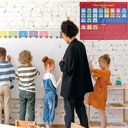 Attendance Pocket Chart for Preschool Who is Here Today, - size: Who Is Here Today