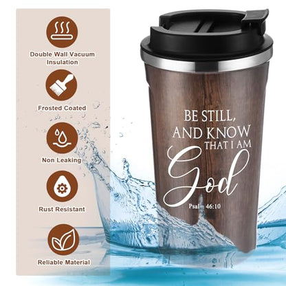 Meanplan 10 10 Set Christian Bible Verse Cup, Bible Theme, Wood Grain - color: Wood Grain, size: Bible Theme