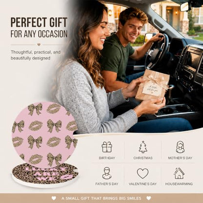 Car Coasters for Cup Holders, How Lucky We are Car Coasters Set of 2, B27 - color: How Lucky