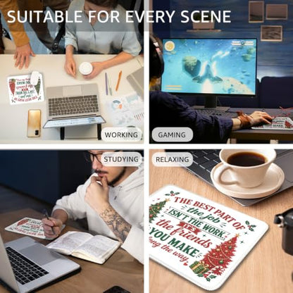 Funny The Best Part of The Job is The Friends Mouse Pad for Team - color: Green & Red & White