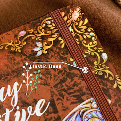 B5 Hardcover Journal for Women & Men -Butterfly Aesthetic Lined Notebook - color: Brown