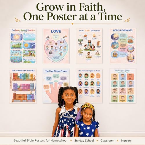 Mr. Pen- Sunday School Bible Poster Set, 11x14 Inches, 15 Posters