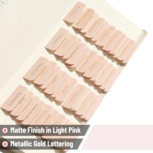 Mr. Pen- Laminated Bible Tabs, 75 pcs, Easy-to-Read & Apply - color: Metallic Gold Lettering