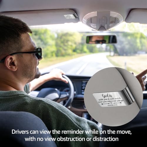 Genesis 28:15 Car Visor Clip, Religious Visor Clip for Right Side - color: Silver3
