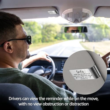 Genesis 28:15 Car Visor Clip, Religious Visor Clip for Right Side - color: Silver3