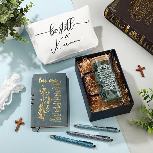 Skylety 6 Pcs Christian Gifts Set for Women Bible Study Supplies, Blue - color: Blue