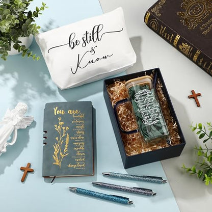 Skylety 6 Pcs Christian Gifts Set for Women Bible Study Supplies, Blue - color: Blue