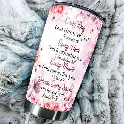 Personalized Christian Tumbler Custom Face Photo Insulated cups Travel Coffee Mug with Lids Stainless Steel 20 30 Oz Religious Gifts for Her Women Mom Grandma Mother's Day - color: Christian 630