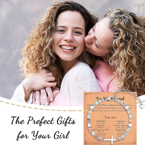 Christian Gifts for Women Girls, Religious Cross Bracelet - color: Friend