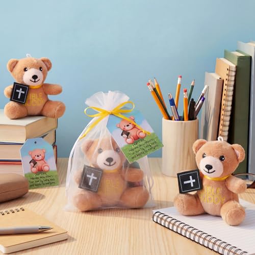 Silipull 12 Pcs Bible Prayer Buddies Stuffed Bears Religious Plush Gifts - style: Prayer Buddies