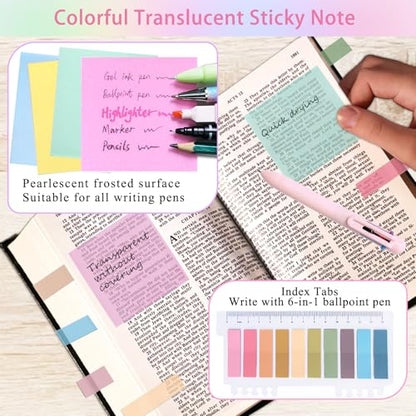 52Pcs All-in-one Bible Study Journaling Supplies, Bible note Taking Set - color: Multicolor