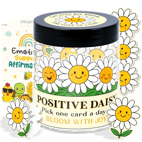 Daisy Gifts For Women - 60 Daily Affirmations for Women - Daisy Gifts - Birthday Gift for Woman, Teen Girls, Sister, Daughter, Friends, Coworkers - Positive Affirmations Cards - Motivational Cards - color: Positive Daisy