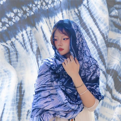 Yeieeo Boho Scarf for Women Lightweight Floral Printed Scarf Fall Winter Fashion Fringed Shawl - color: Floral 36