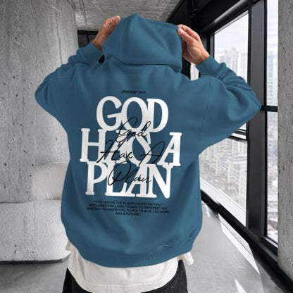Christian God Hoodie for Men Jesus Faith Religious Bible Verse Hoodies Inspirational Graphic Fleece Sweatshirt - color: Deep Blue, size: Small