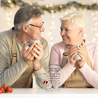 Qunclay 50th Years of Marriage Gift Wedding Anniversary Souvenir - style: 50th