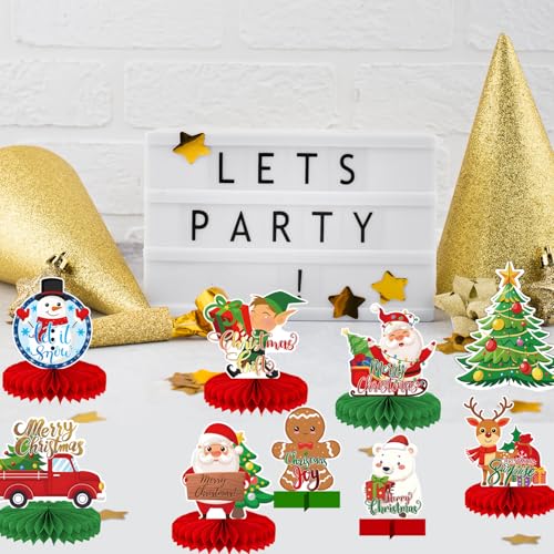 Christmas Table Centerpieces - Christmas Centerpieces for Christmas Party Table Decorations, 9Pcs