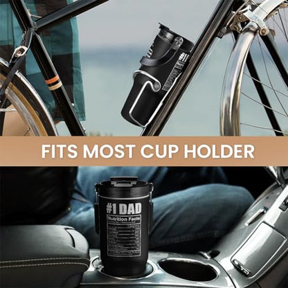 Best Dad Ever Tumbler 30oz with Carry Handle, Stainless Steel Insulated Tumblers Travel Cup with Flip Straw Lid, Gifts for Dad from Daughter Son, Dads Gift for Birthday Christmas Fathers Day - color: Dad 1