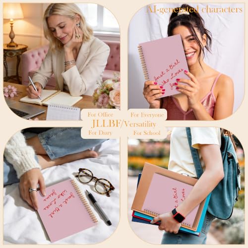 Pink Christian Gifts for Girls Spiral Notebook 5.5x8.3in - color: Loves Jesus
