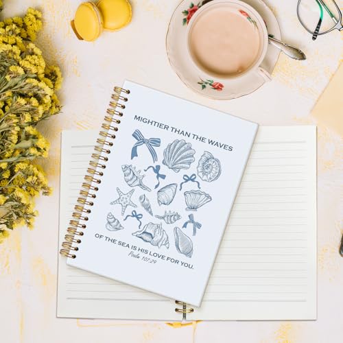 MOFUYU Bible Journal for Women,Blue Coquette Notebook for Girls - color: white(Blue-2)