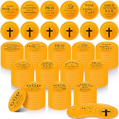 Eersida 120 Pcs Christian Coins Bulk Bible Verse Jesus Tokens, Vintage - style: Vintage
