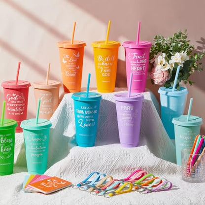 Hollowfly 24 Set/96 Pcs Christian Church Religious Gifts Bulk(Pastel) - color: Pastel
